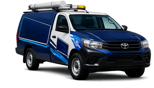 Our drain service van out on a Abbotsford job