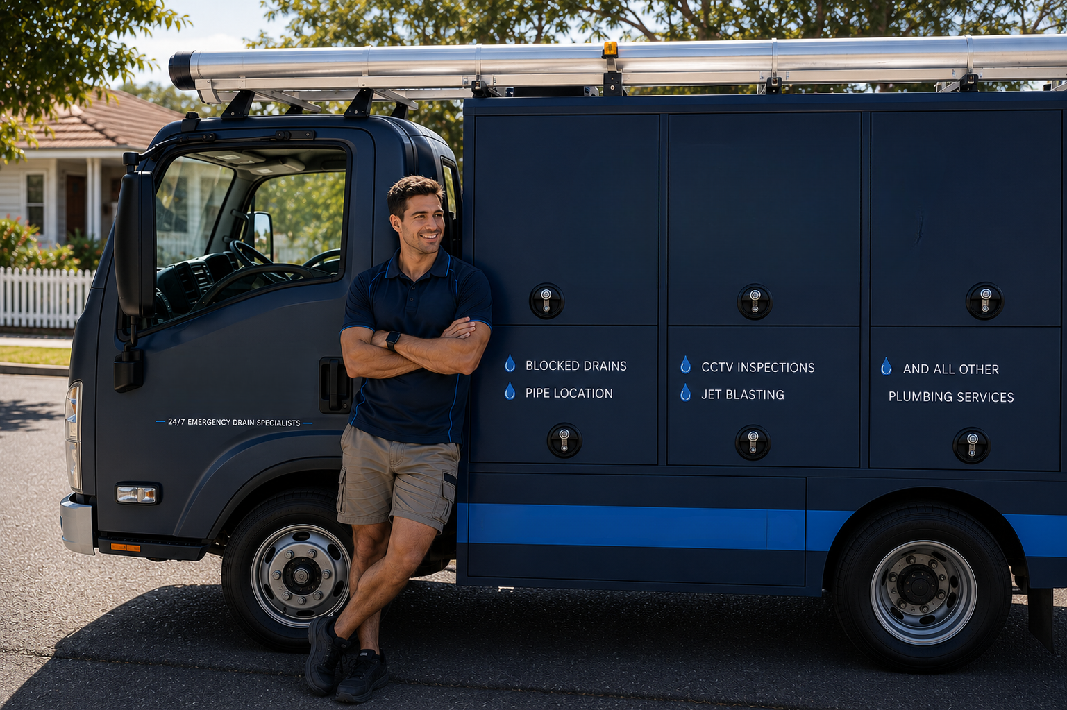 Plumber with Abbotsford Blocked Drains van