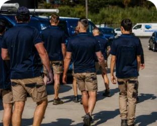 Plumbers loading up before a Abbotsford job